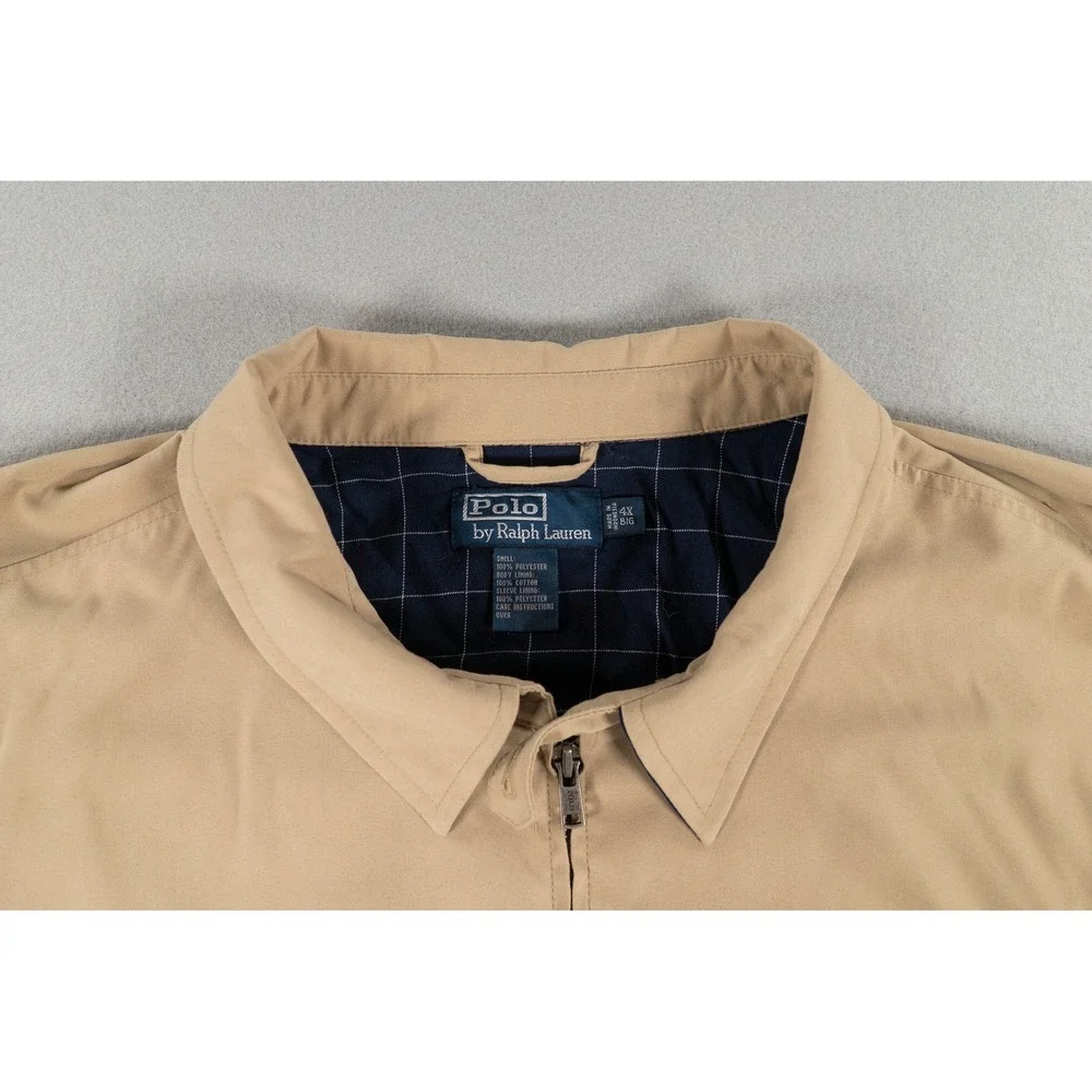 Vintage Polo by Ralph Lauren Tan Harrington Jacket Men's 4XB Big Tall